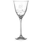 Diamante Home 18Th Birthday Crystal Wine Glass Adorned With Swarovski Crystals