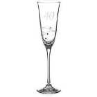 Diamante Home 40Th Birthday Champagne Flute Adorned With Swarovski Crystals