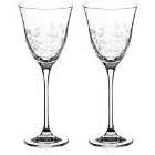 Diamante Home Floral Collection Red Wine Glasses - Set Of 2