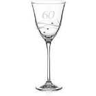 60Th Birthday Crystal Wine Glass Adorned With Swarovski Crystals