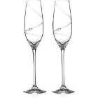 Diamante Home Toast Swirl Champagne Flutes Set Of 2