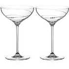 Diamante Home Toast Swirl Champagne Saucers Set Of 2