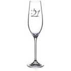 Diamante Home 21St Birthday Platinum Champagne Flute Adorned With Swarovski Crystals