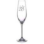 Diamante Home 18Th Birthday Platinum Champagne Flute Adorned With Swarovski Crystals