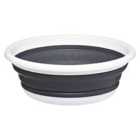 5five 6L Collapsible Round Bowl - Black/White