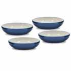 Barbary & Oak Foundry Pasta Bowls, Set Of 4 - Blue