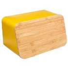 5Five Modern Breadbox with Bamboo Cutting Board - Mustard