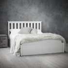 LPD Furniture Oxford King Size Bed Ottoman Bed White