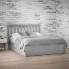LPD Furniture Oxford King Size Ottoman Bed Grey