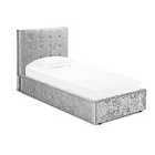 LPD Furniture Rimini Single Ottoman Bed Silver