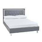 LPD Furniture Crystalle Double Bed Grey