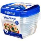 Sistema 1.2L Deep Square Containers Pack Of 4