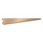 Rothley Twin Slot Shelving Kit In Bright Copper 12 Inch Brackets And 63 Inch Uprights