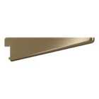 Rothley Twin Slot Shelving Kit In Antique Brass 4 Inch Brackets And 63 Inch Uprights