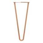 Rothley 350Mm 2 Pin Hairpin Leg Polished Copper Set Of 4