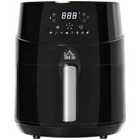 HOMCOM 800-124V70 1500W 4.5L Digital Display Air Fryer For Low Fat Cooking - Black