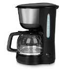Tower T13001 10 Cup 1000W Filter Coffee Maker - Black/Silver