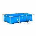 Outsunny Steel Frame Swimming Pool With Filter Pump And Reinforced Sidewalls - Blue