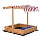 Outsunny Kids Wooden Outdoor Sandbox Play Station