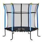 Homcom 5.3Ft Kids Trampoline With Enclosure Indoor Outdoor For 3-10 Years Blue