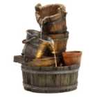 Serenity Cascading Barrel 2 in 1 Water Feature and Planter