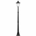Outsunny Outdoor Solar Powered Lantern Lamp Garden Lamp Post Light - Black