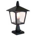 Elstead Lighting York 1 Light Pedestal Lantern - Black