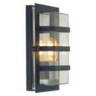 Norlys Boden 1 Light Wall Light - Black With Clear Glass - Black