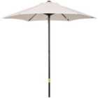 Outsunny 2M Parasol Patio Umbrella Outdoor Sun Shade With 6 Ribs - Cream White