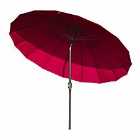 Outsunny 2.4m Round Curved Adjustable Parasol Outdoor - Red