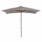 Outsunny Wooden Garden Parasol Sun Shade Patio Umbrella Canopy - Light Grey