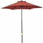Outsunny 2m Parasol w/ 6 Ribs - Wine Red