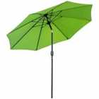 Outsunny Patio Umbrella Outdoor Sunshade Canopy With Tilt And Crank - Green
