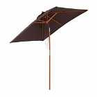 Outsunny Wooden Patio Umbrella - Coffee Brown