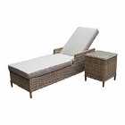 Handpicked Wroxham Sun Lounger and Coffee Table Set - Grey