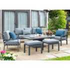 Handpicked Titchwell Lounge Set with Gas Adjustable Table - Grey