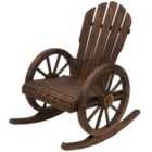 Outsunny Adirondack Rocking Chair - Brown