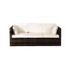 Rattan Sun Lounger Storage Sofa Sunbed Garden Furniture - Chocolate Brown