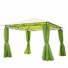 Outsunny 3X3M Garden Metal Gazebo Marquee Patio Party Tent Canopy Shelter - Green