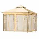 Outsunny 3 X 3M Patio Garden Metal Gazebo Marquee Tent Canopy Shelter Pavilion - Cream