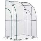 Outsunny 143x118x212cm Walk-in Lean To Wall Greenhouse