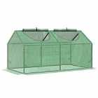 Outsunny Mini Greenhouse w/ PE Cover Windows - Green