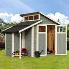 Rowlinson 7 x 10 Skylight Shed with Store - Painted Light Grey