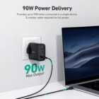 Aukey PA-B6S Omnia 90W 3-Port MacBook Pro Charger GaN Fast Technology USB-C - White
