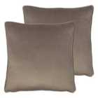 Evans Lichfield Opulence Twin Pack Polyester Filled Cushions Cedar