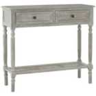 Heritage Console Table 2 Drawers Slate Grey