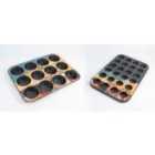 Hairy Bikers 12 & 24 Cup Muffin Pan 0.8Mm- Blue - Double pack