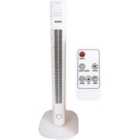 Mylek 36" Oscillating Electric Tower Fan With Remote Control - White