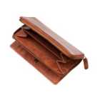 Arizona Collection Large Leather Purse - Brown