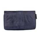 Arizona Collection Large Leather Purse - Navy